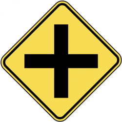 Sign road diamond ends shaped end