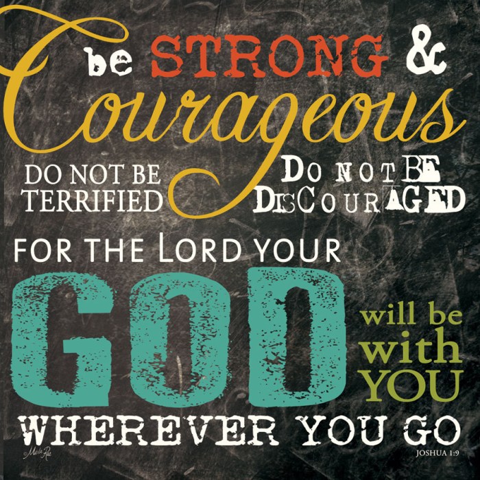 Courageous handlettered