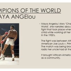 Champion of the world by maya angelou