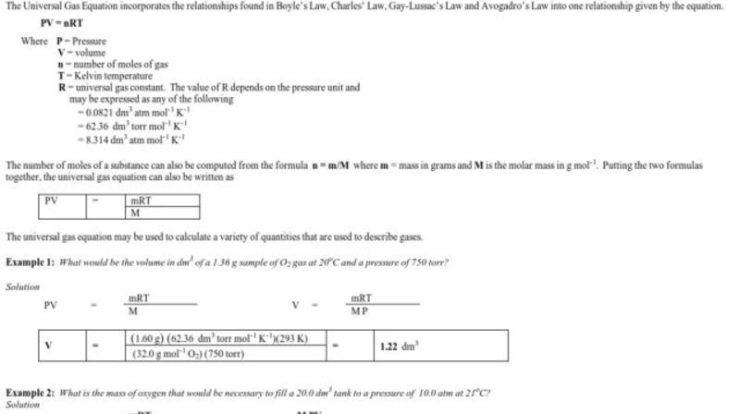 Gas laws color by number answers