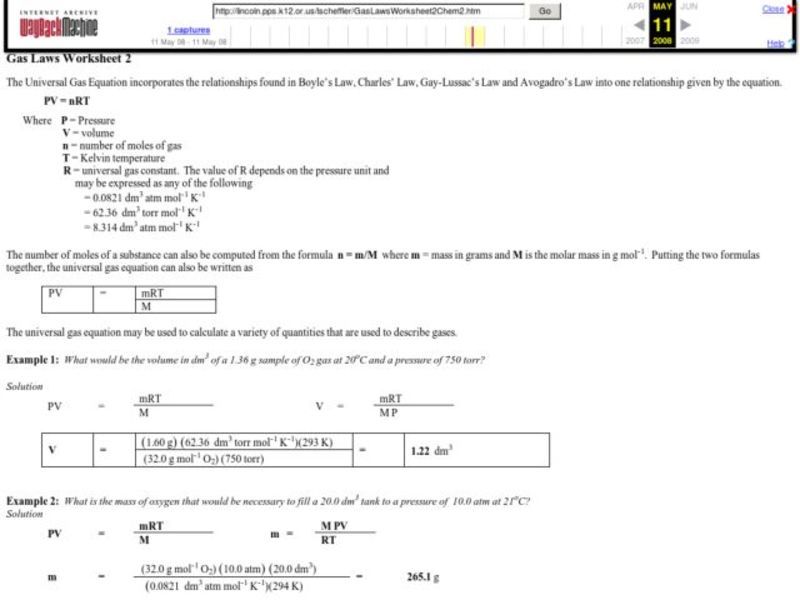 Gas laws color by number answers