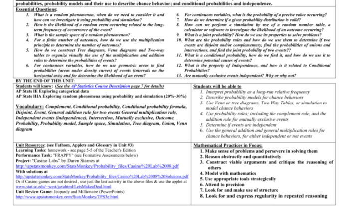 Ap statistics test b probability part iv answer key