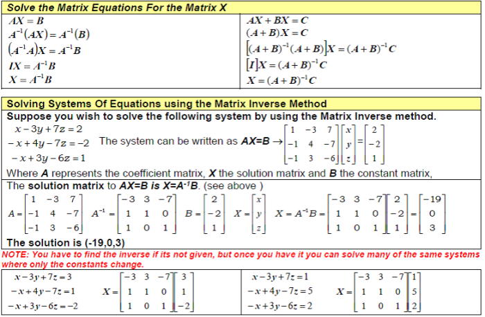 Find the inverses of the matrices in exercises 1-4