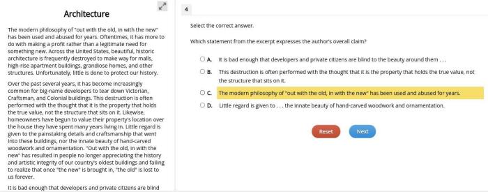 Which passage select options two revealed conflicts