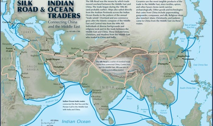 Silk road ocean indian routes china east middle were trade map traders global international prosperity route india spice similar vs