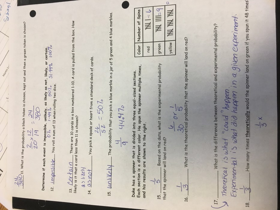 Ap statistics test b probability part iv answer key