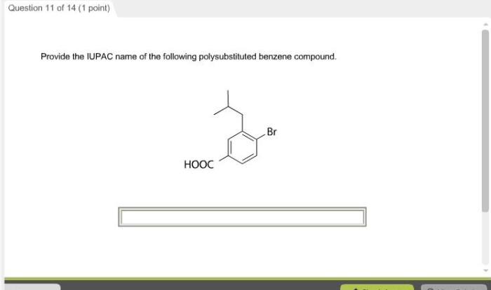 Iupac provide following name compound benzene polysubstituted transcribed text show